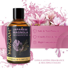 Diffuser setup using MAYJAM Japanese Magnolia fragrance oil