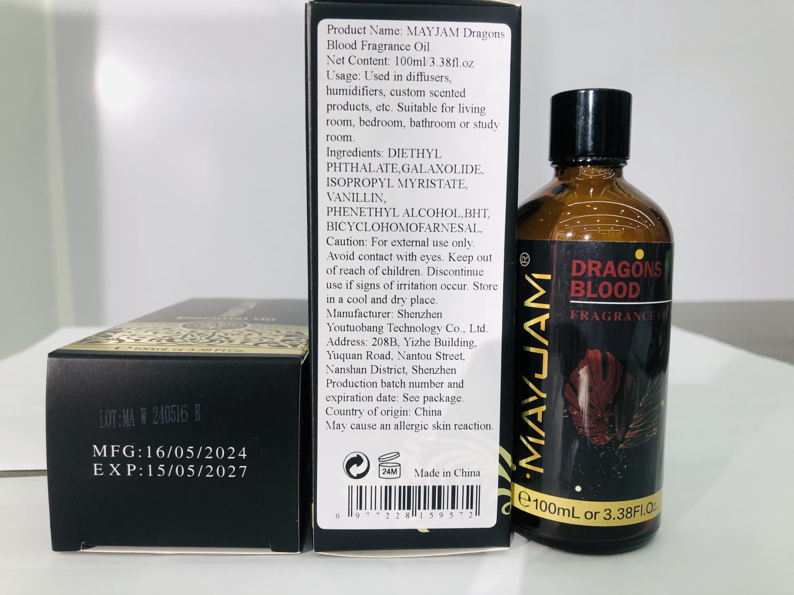 Visual representation of long-lasting scent for MAYJAM Dragons Blood fragrance oil