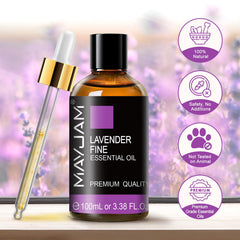 Elegant MAYJAM lavender oil gift set packaging
