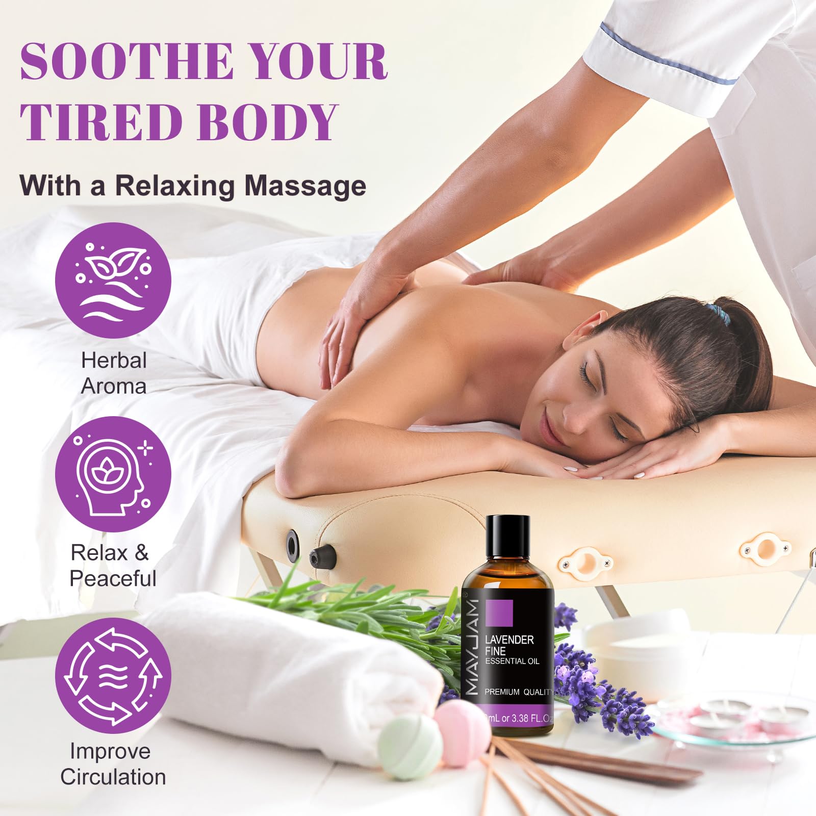 Lavender oil used for hair care and shine