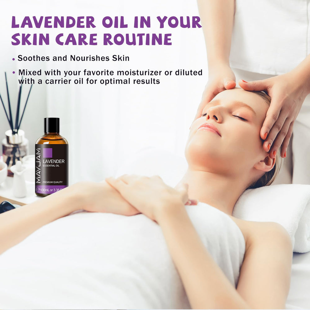 Lavender essential oil for hair care in a bottle