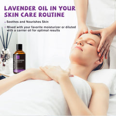 Lavender essential oil for hair care in a bottle