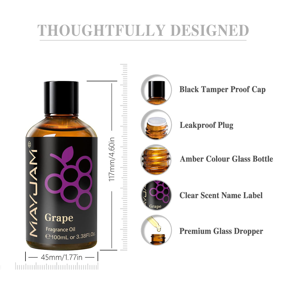 Gift-ready MAYJAM Grape fragrance oil packaging