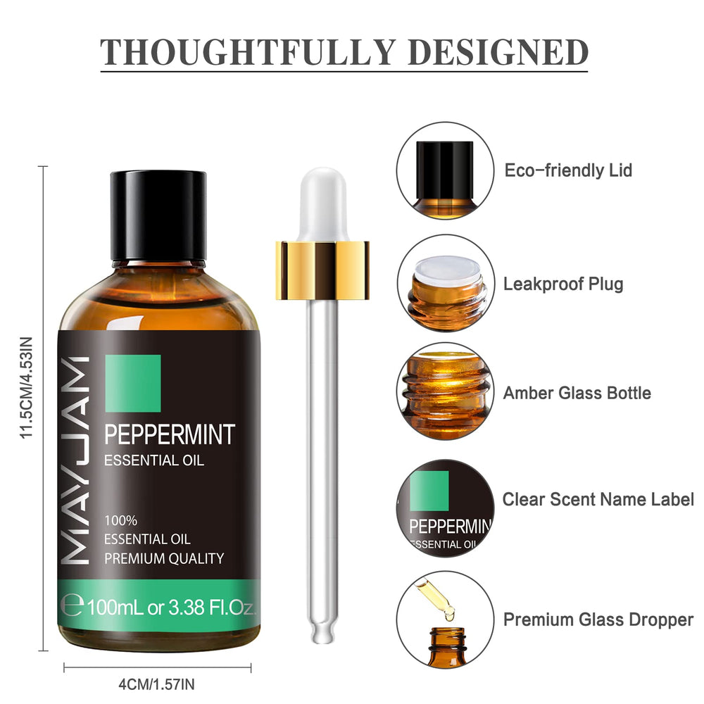 Dropper and bottle for precise peppermint oil dilution