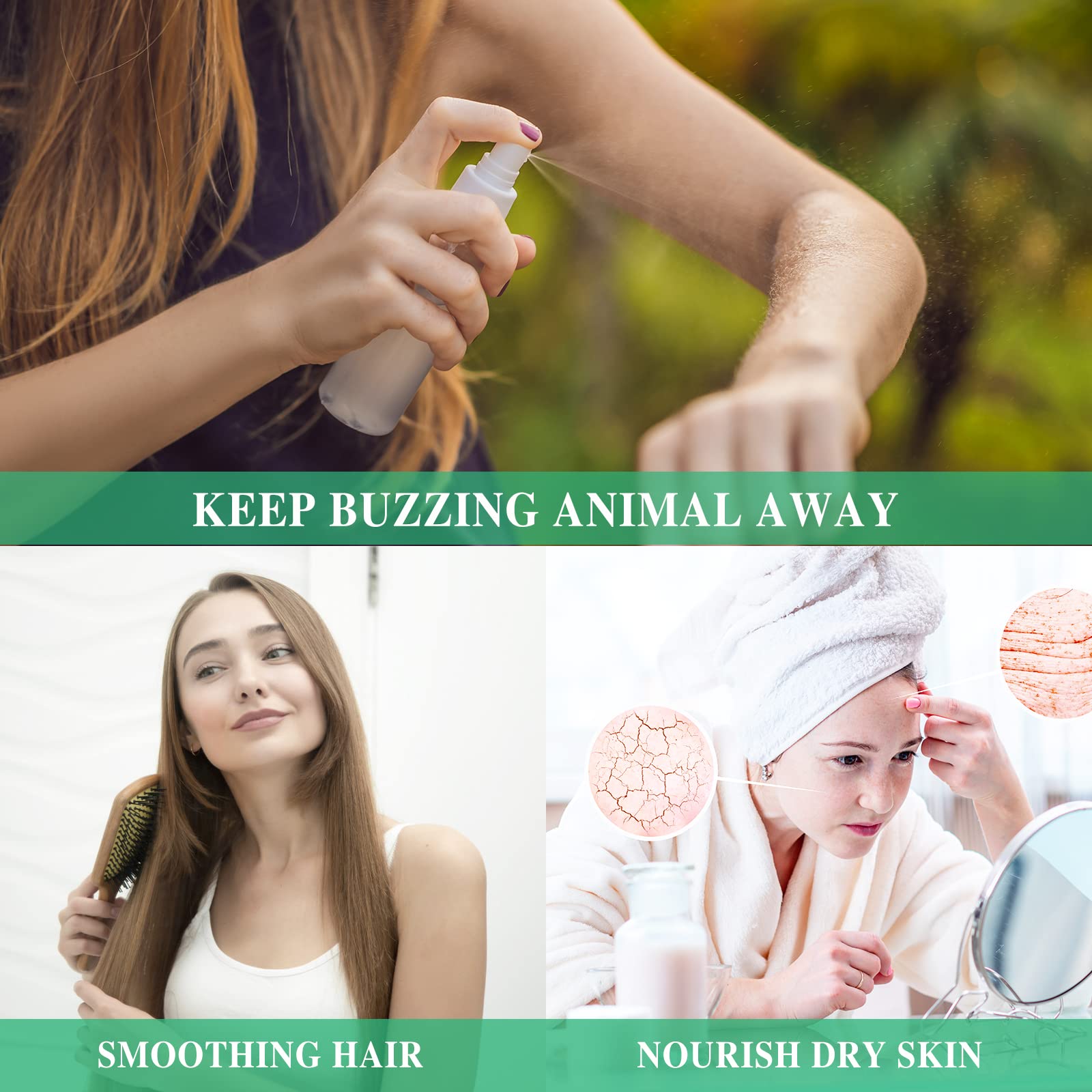 Peppermint oil for hair care and skincare routines