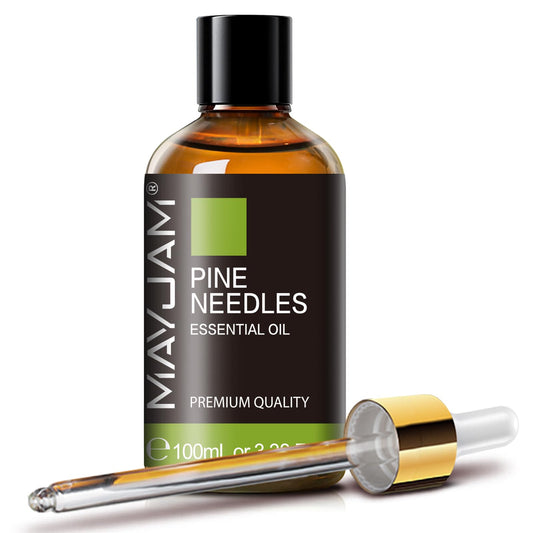 MAYJAM Pine Needles Essential Oil bottle, 100ml, amber glass