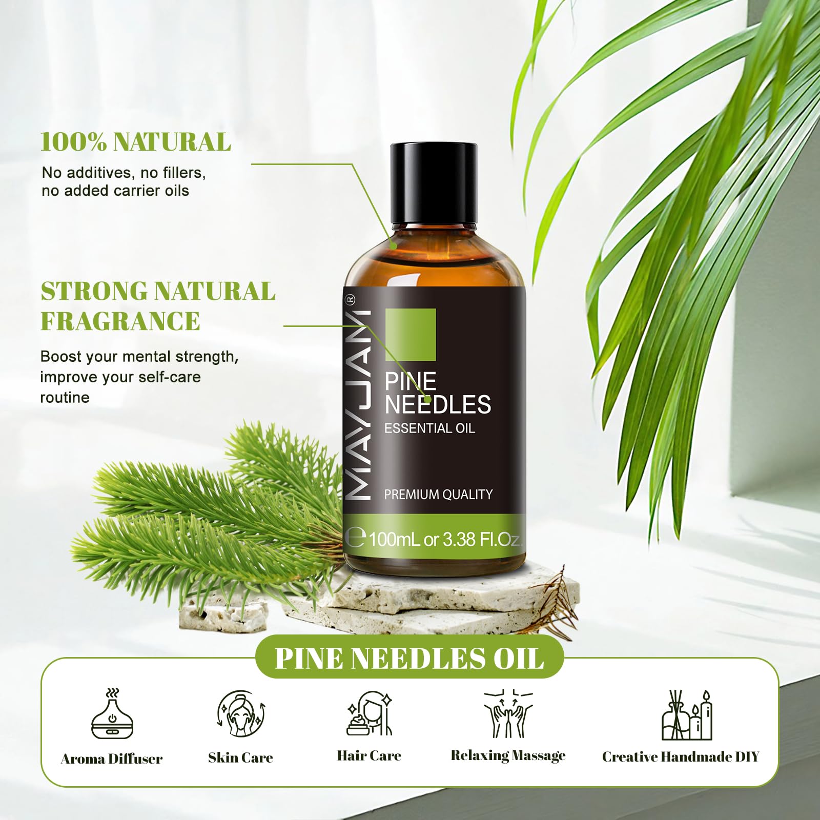 Diffuser scene using MAYJAM Pine Needles Essential Oil