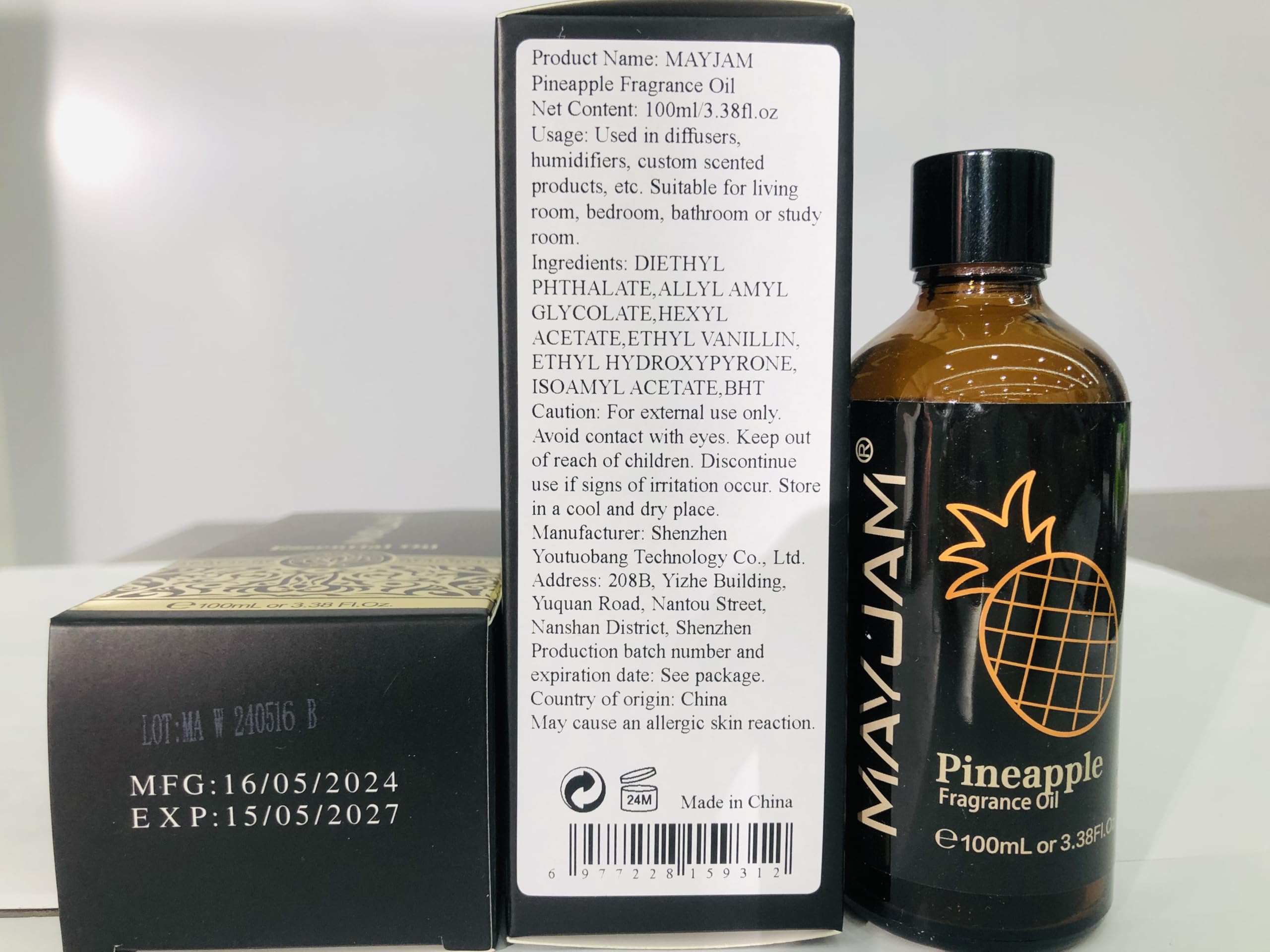 Unboxing MAYJAM Pineapple fragrance oil packaging