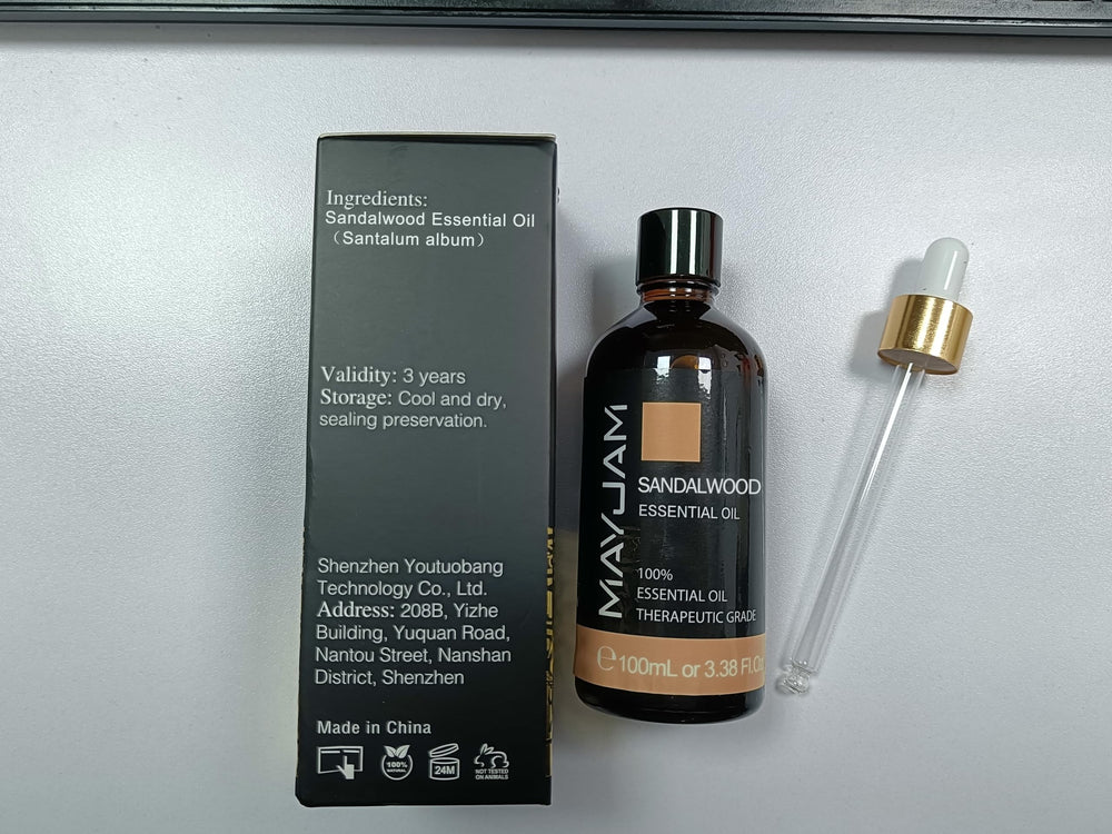 Close-up of sandalwood fragrance from MAYJAM essential oil