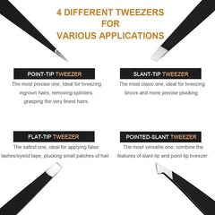 MAYKI Pointed Tweezers with sharp tips for ingrown hairs and fine hairs.