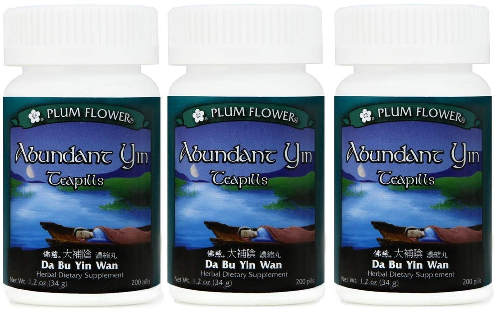 Mayway Abundant Yin Teapills Da Bu Yin Wan 200-pill bottle with Plum Flower label