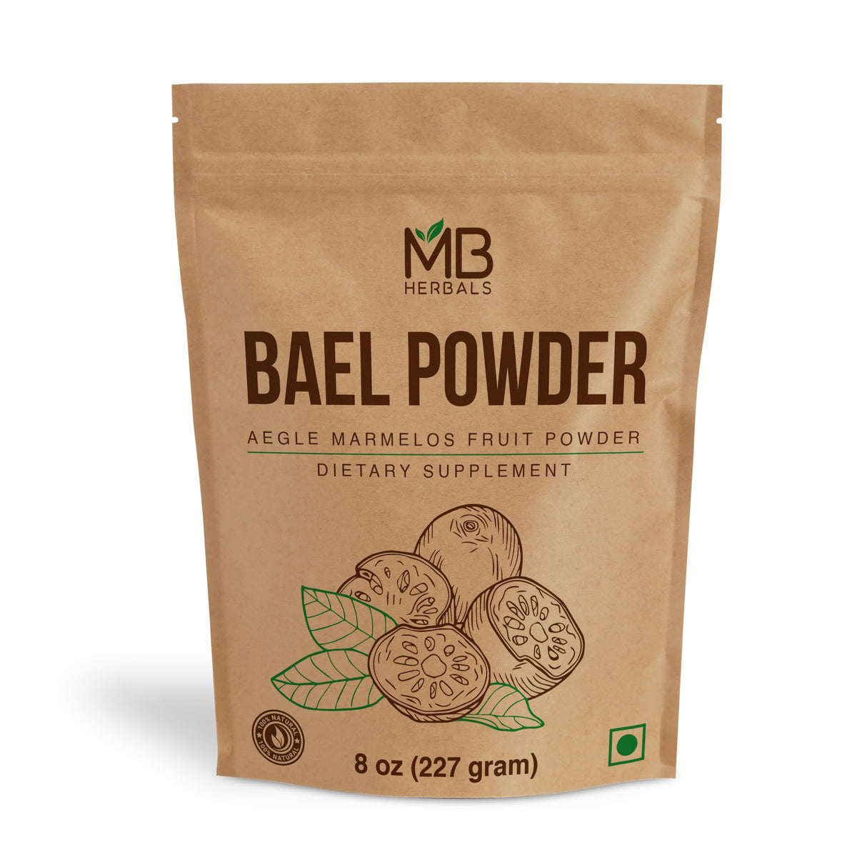 MB Herbals Bael Powder 8 oz (227 g) jar