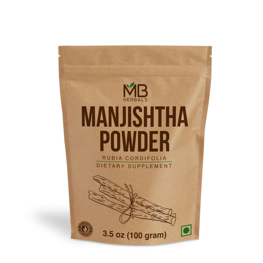Pack shot of MB Herbals Manjishtha Powder 100g