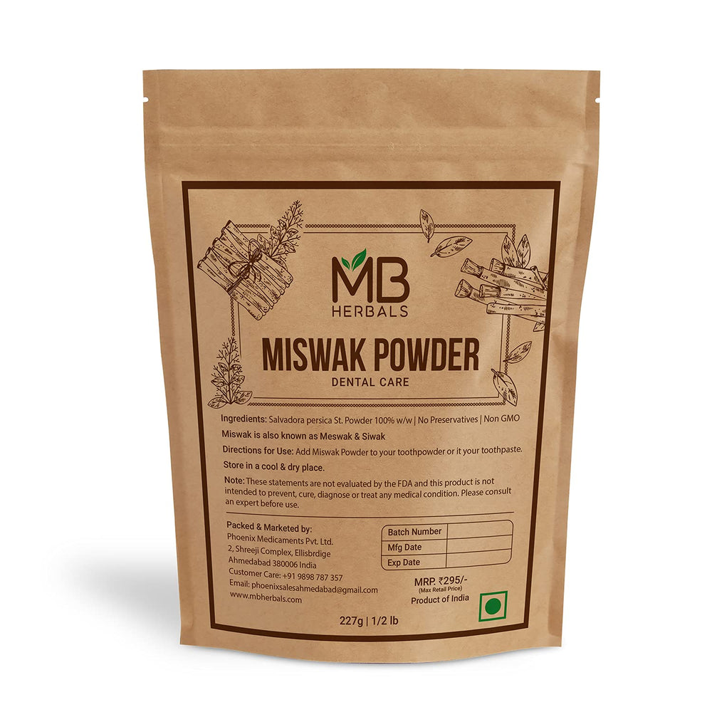 MB Herbals Miswak Powder 8 oz (227g) packaging image