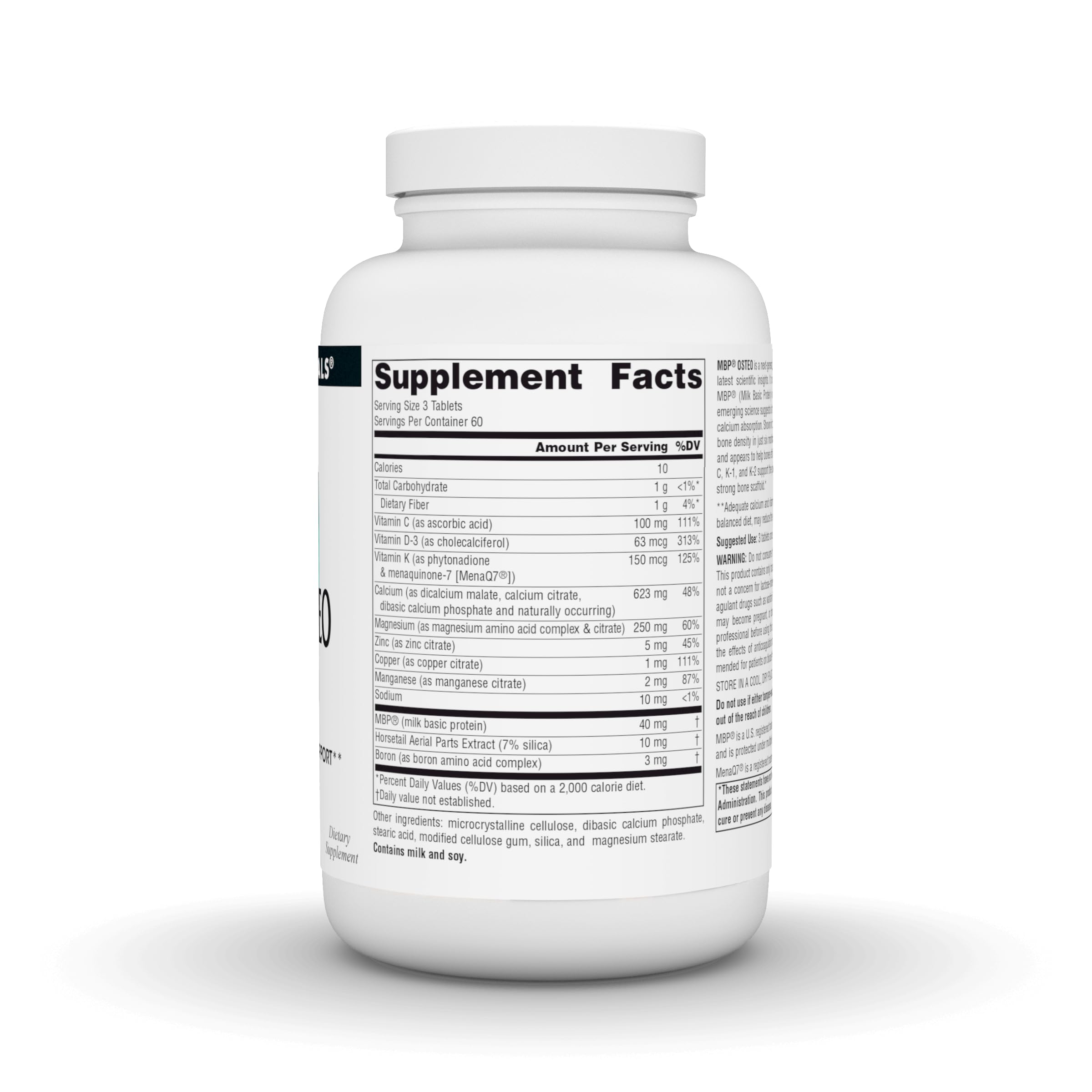 Illustration of MBP Osteo with 500 mg calcium and vitamin D-3