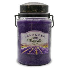 McCall’s Lavender Magnolia candle 26oz pour showcases calming floral scent for relaxing evenings.