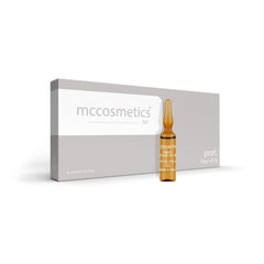 Single-use ampoule packaging of MCCosmetics NY Prof. Five Vitamin B Solution (B1, B3, B6, B9, B12)