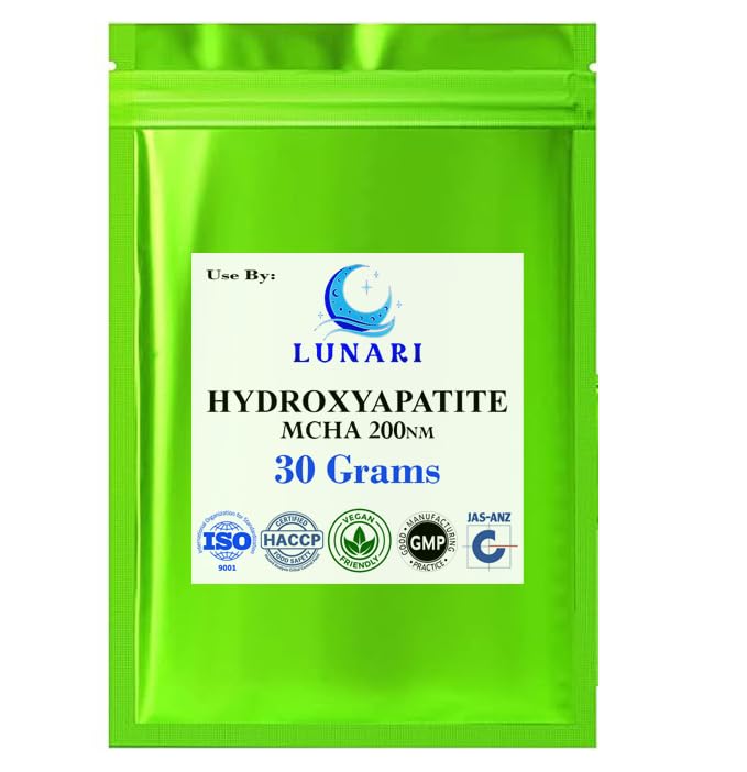 Front view of MCHA microcrystalline hydroxyapatite 30g pouch