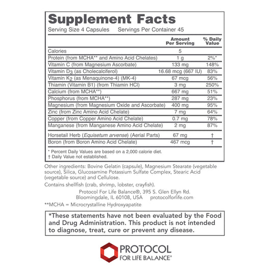 Microcrystalline hydroxyapatite and calcium for bone and teeth