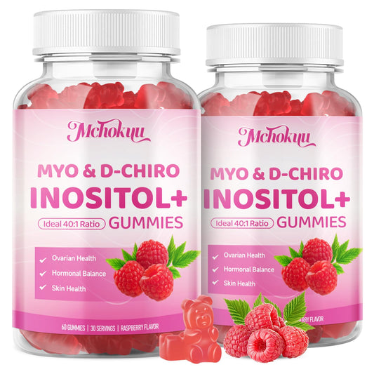 Mchokuu 40:1 Myo-Inositol and D-Chiro Inositol gummies bottle label