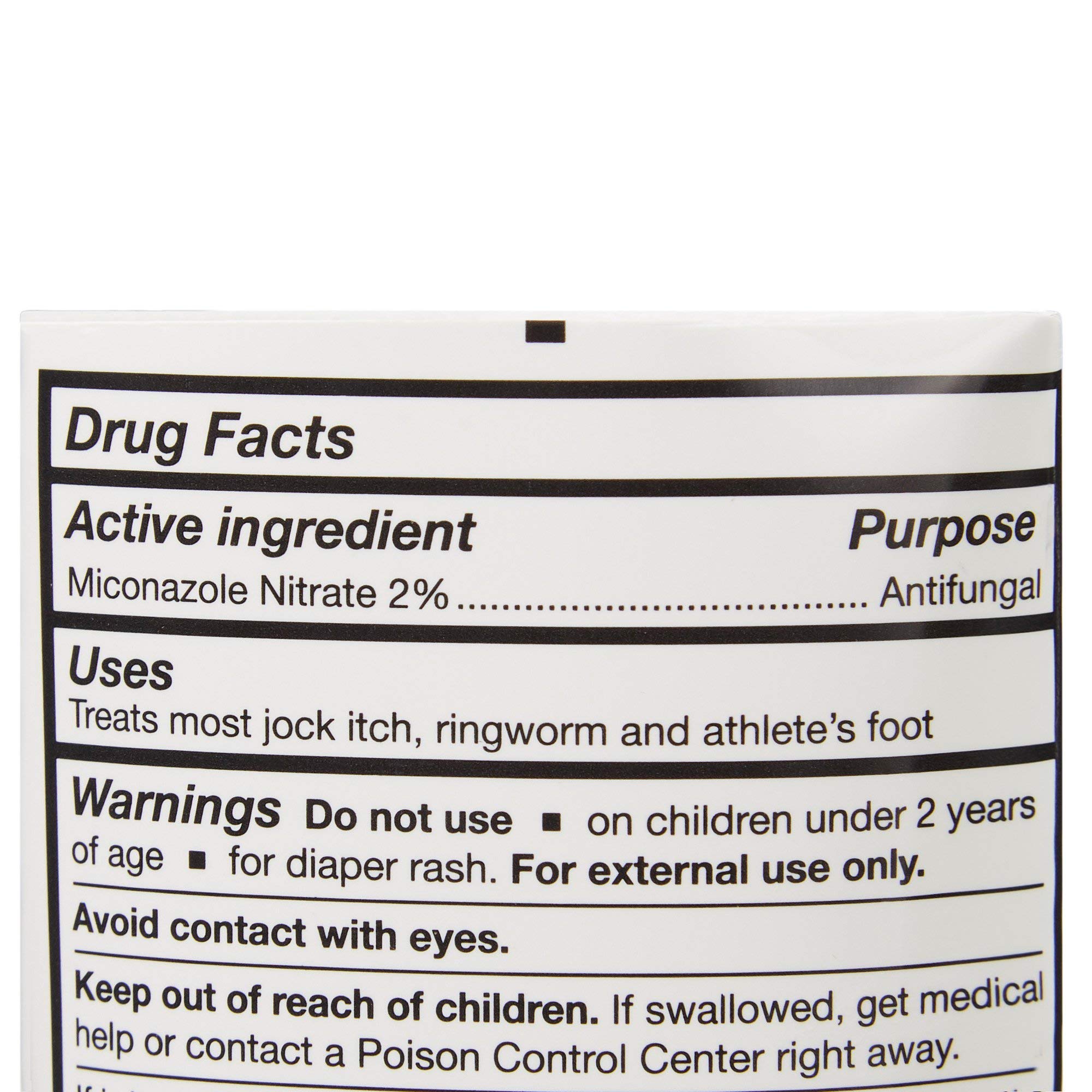McKesson Antifungal Cream label closeup showing key ingredients