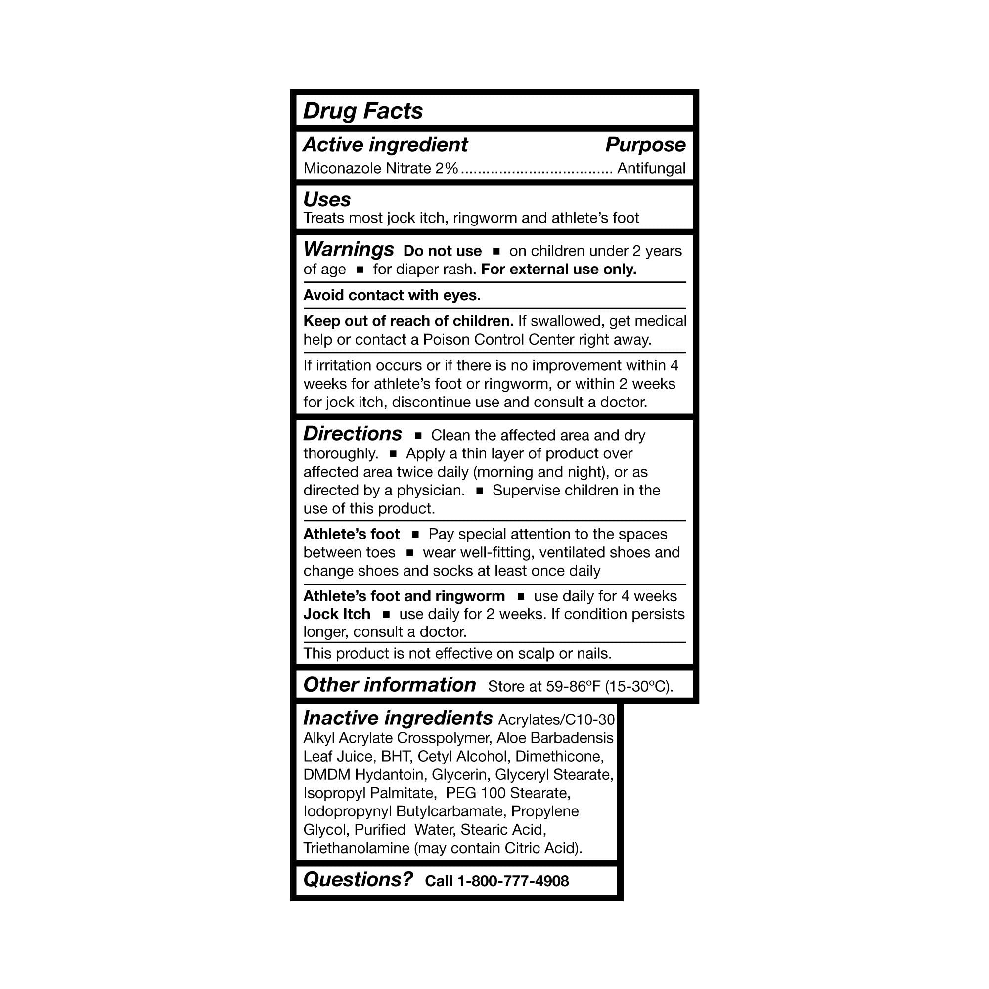 McKesson Antifungal Cream packaging label shows 2% miconazole nitrate.