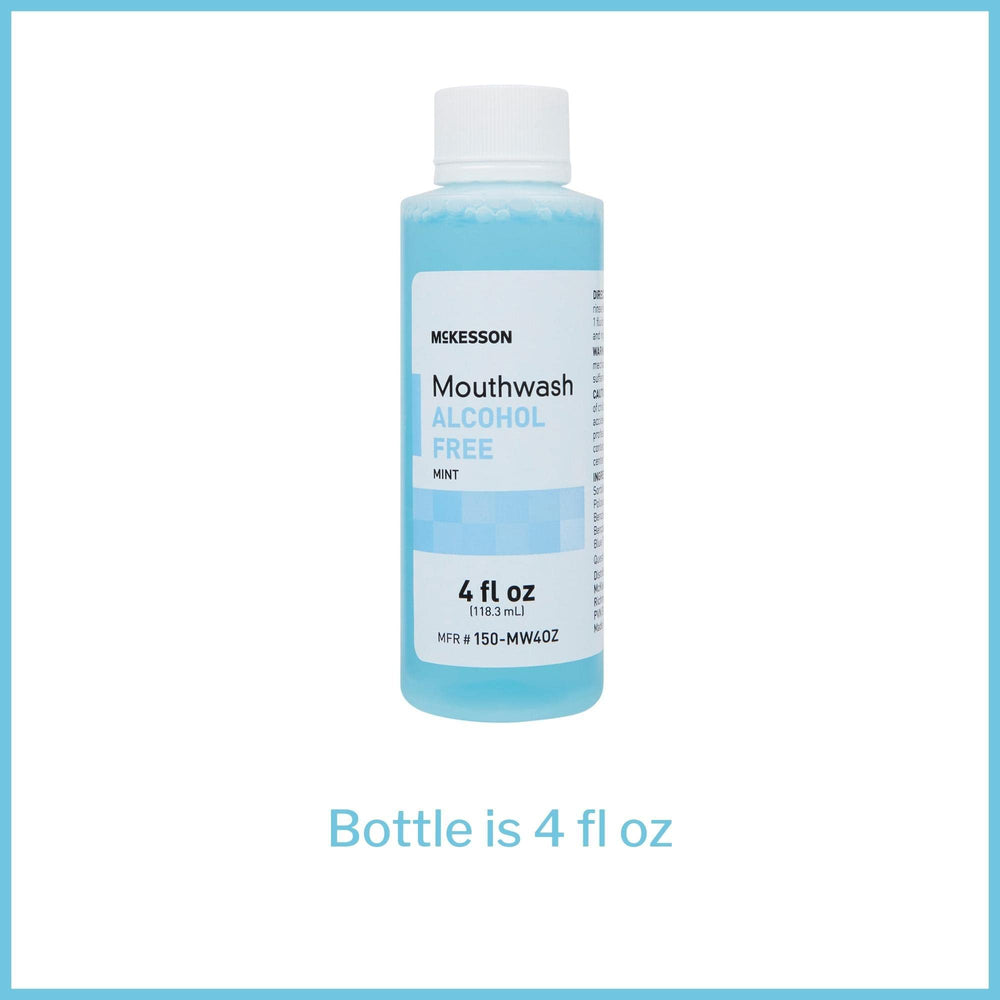 Side view of McKesson Mouthwash packaging highlighting 4 oz size