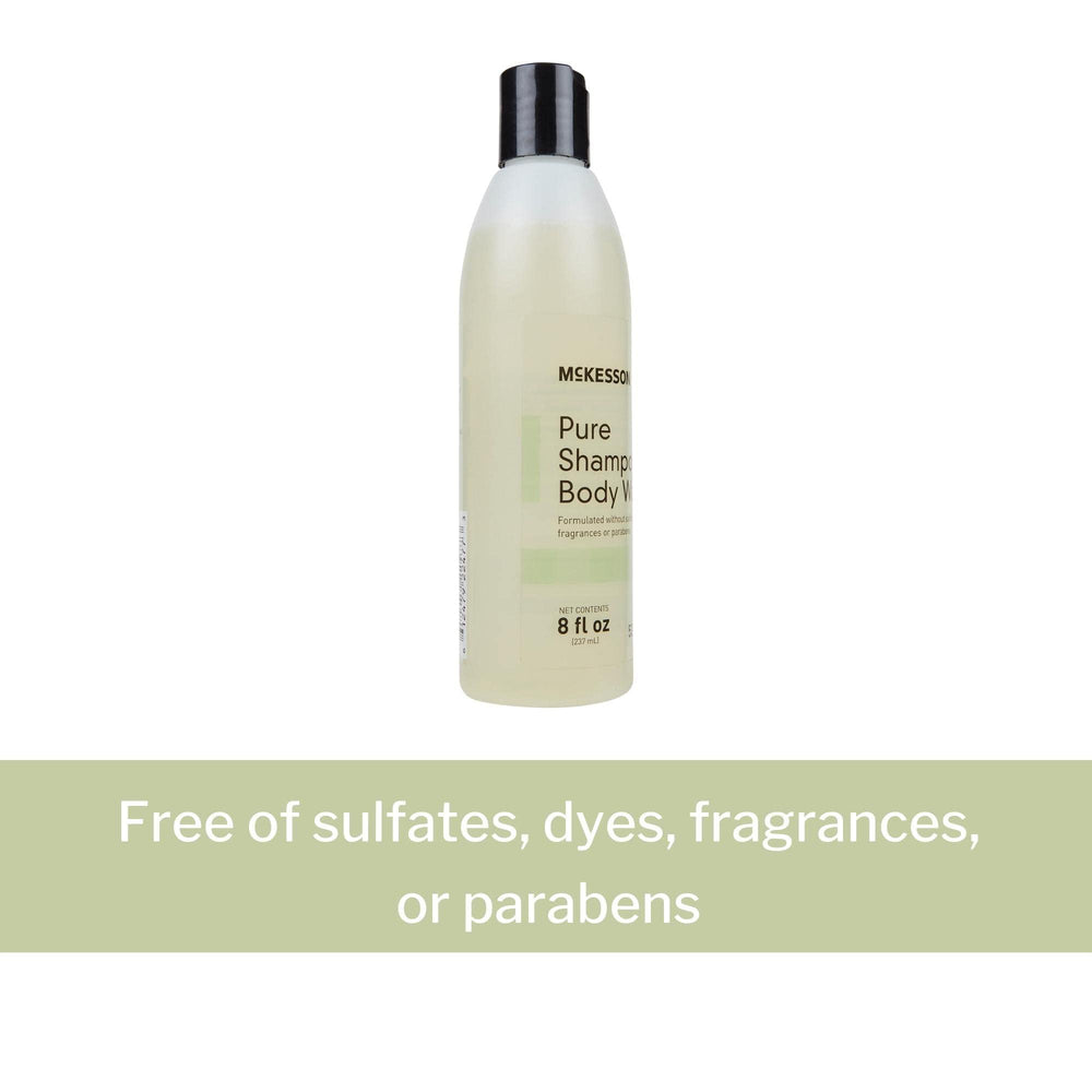 Hands lather with McKesson Pure for gentle daily cleansing.