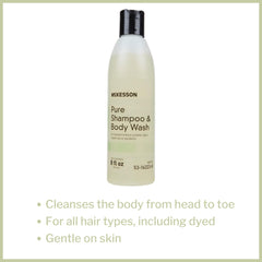 McKesson Pure label close-up shows sulfate-free and fragrance-free formula.