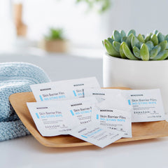 McKesson Skin Barrier Film extends wear time by protecting skin under tapes.