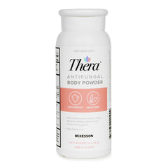 McKesson Thera Antifungal Body Powder bottle for easy anti-fungal care at home