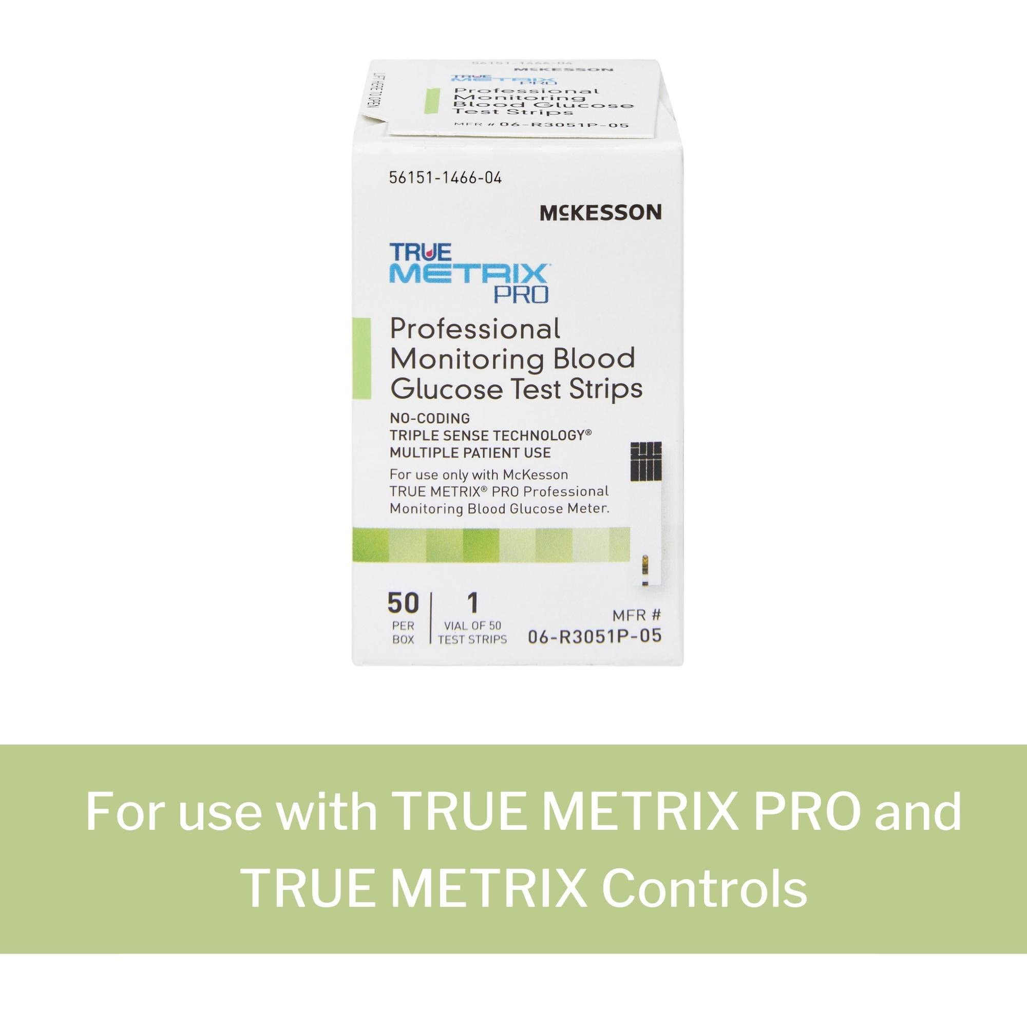McKesson True METRIX no-coding strip designed for speed.