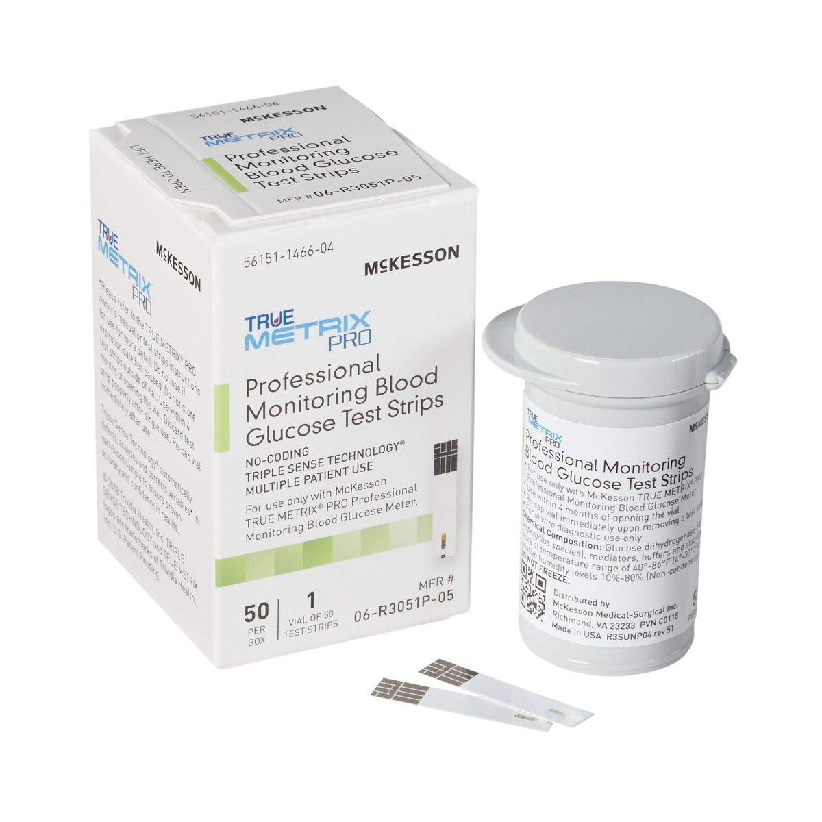 McKesson True METRIX test strip pack for home and clinic monitoring.