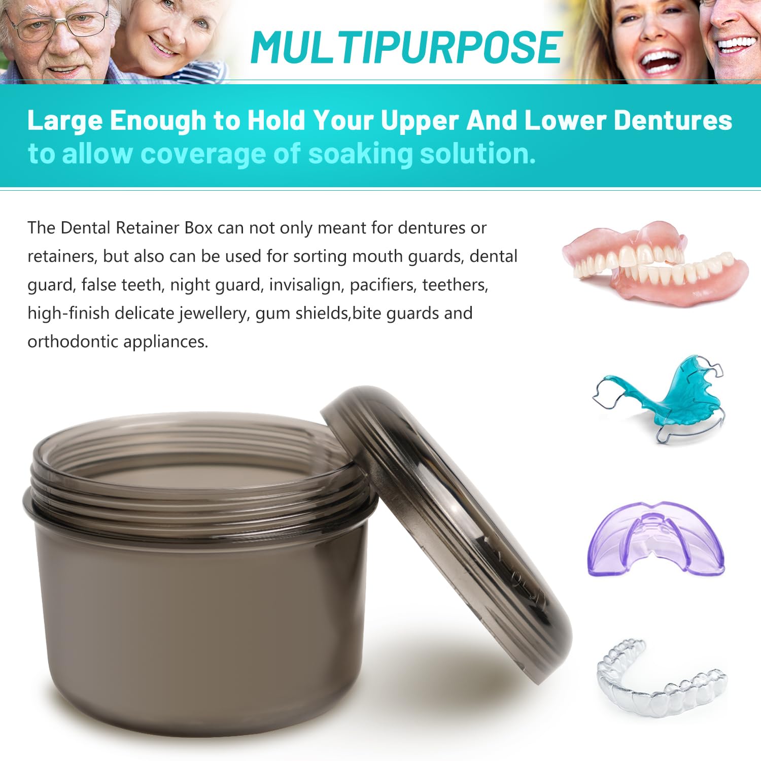 Mckkor Denture Bath Case Box side view