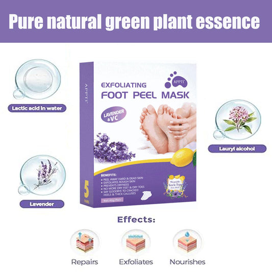 Mckkymi foot peel mask 5 pack targeting calluses for smoother skin