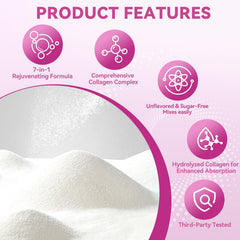 Open tub of Mclovefy Multi Collagen Peptides powder