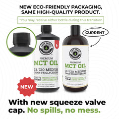 MCT oil C8 and C10 fatty acids illustration