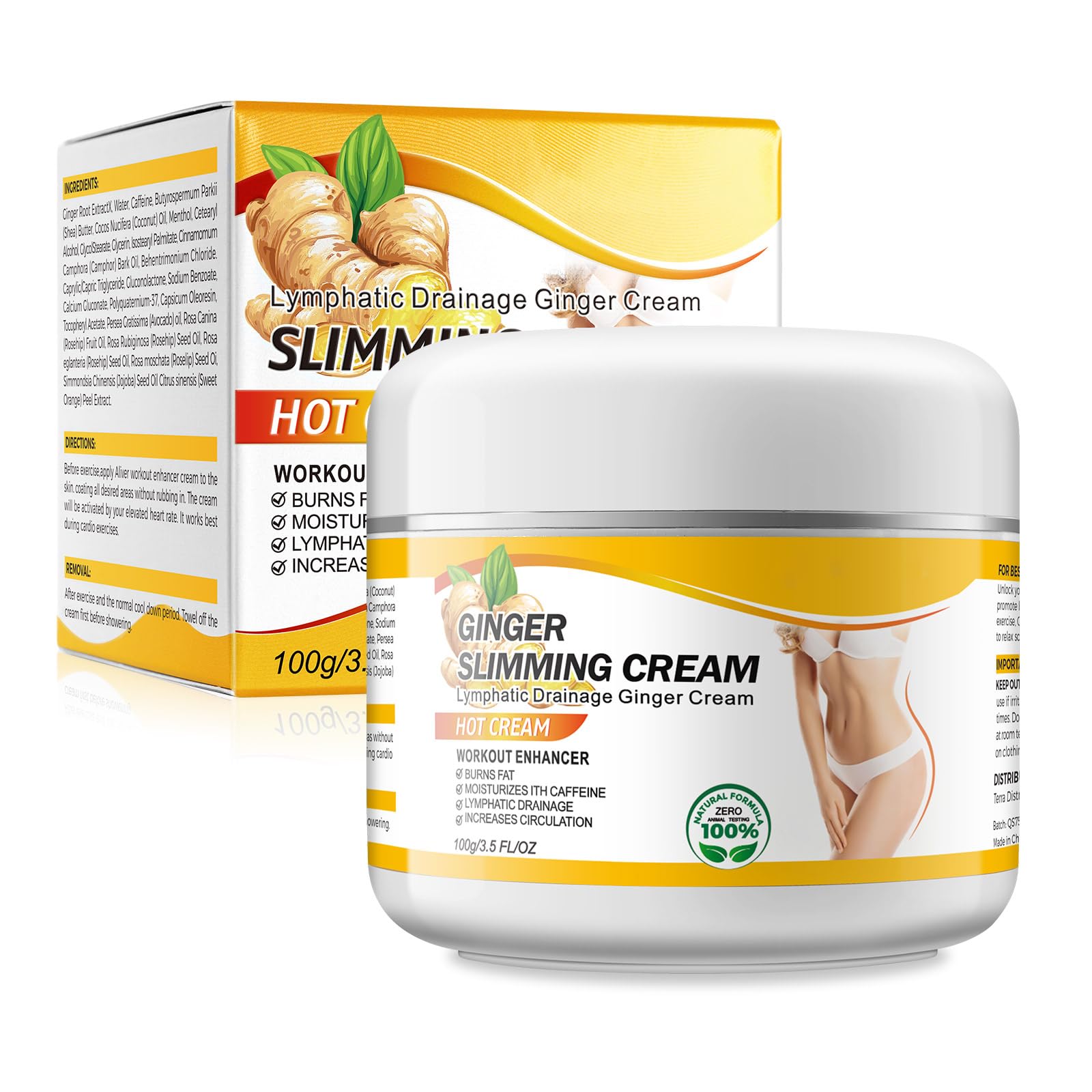 Mcukv Ginger Hot Sweat Enhancer bottle front view with soothing ginger aroma for smooth skin