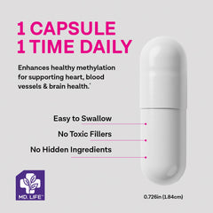 MD Life L-Methylfolate 1 mg bottle for daily wellness