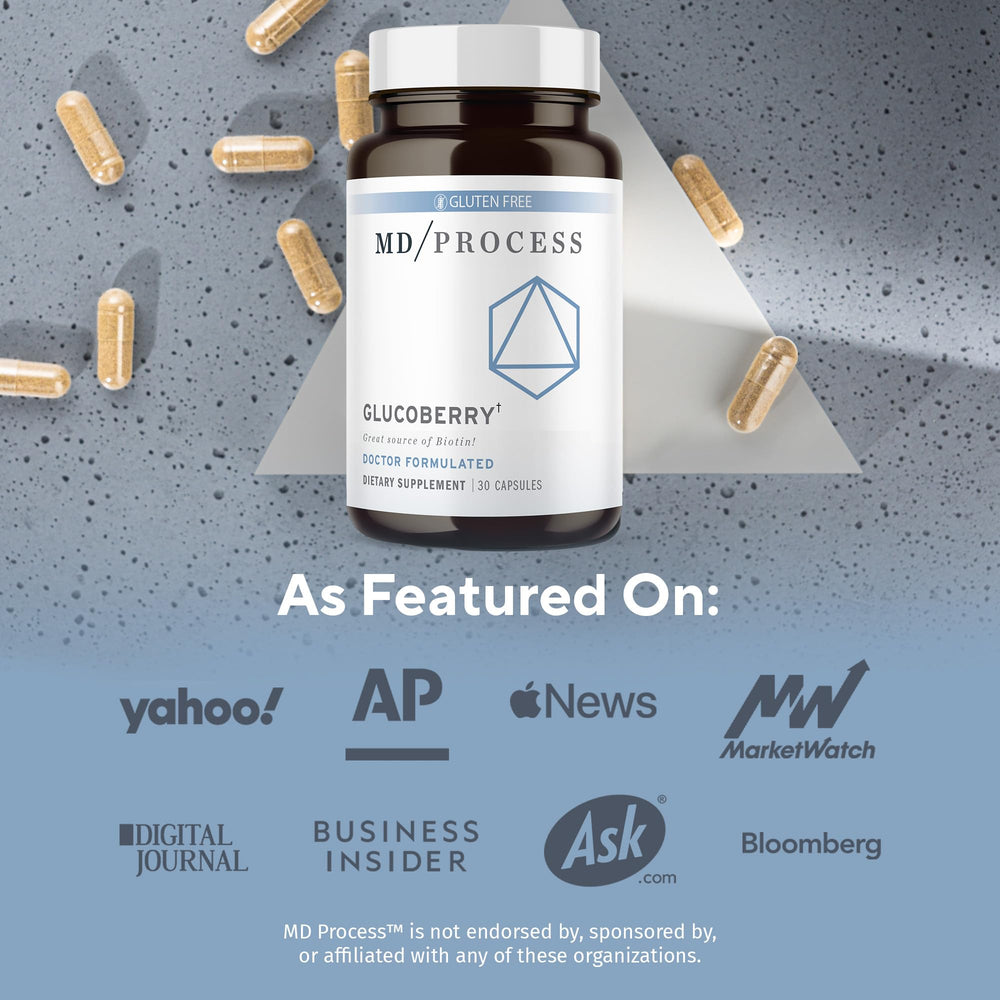 MD Process GlucoBerry gymnema leaf pill in a clear capsule