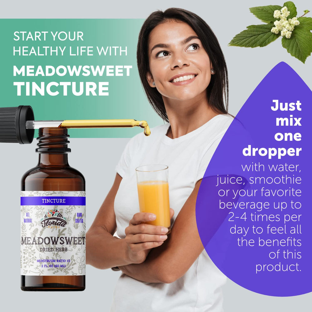 Organic dried Meadowsweet (Filipendula ulmaria) herb bundle