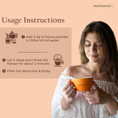 Measuring spoon scooping Arjuna powder
