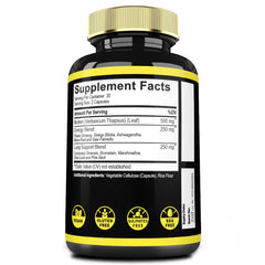 Ashwagandha, Maca and Saw Palmetto ingredients in Mecisco capsules
