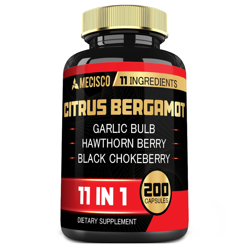 Bottle of Mecisco Citrus Bergamot 11in1 1000mg with 200 capsules