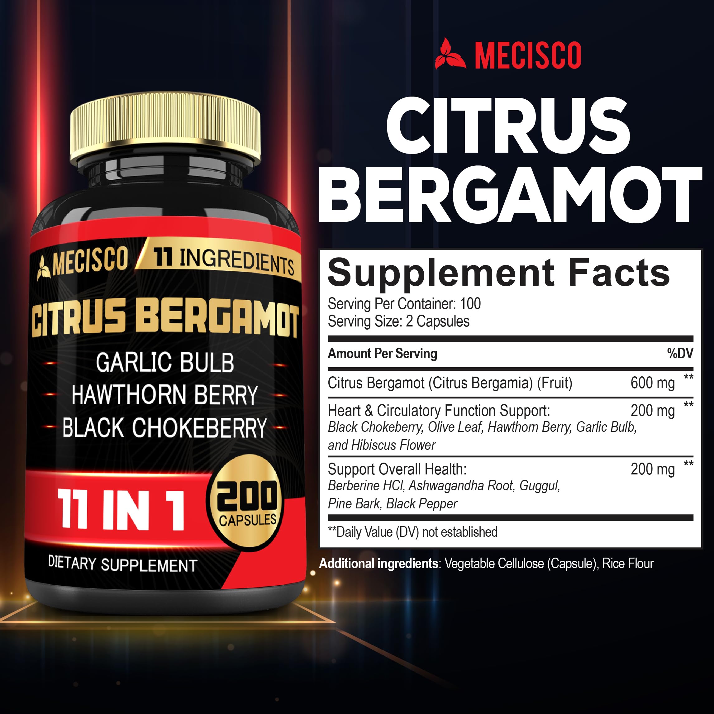 Capsules arranged to show 1000 mg per serving