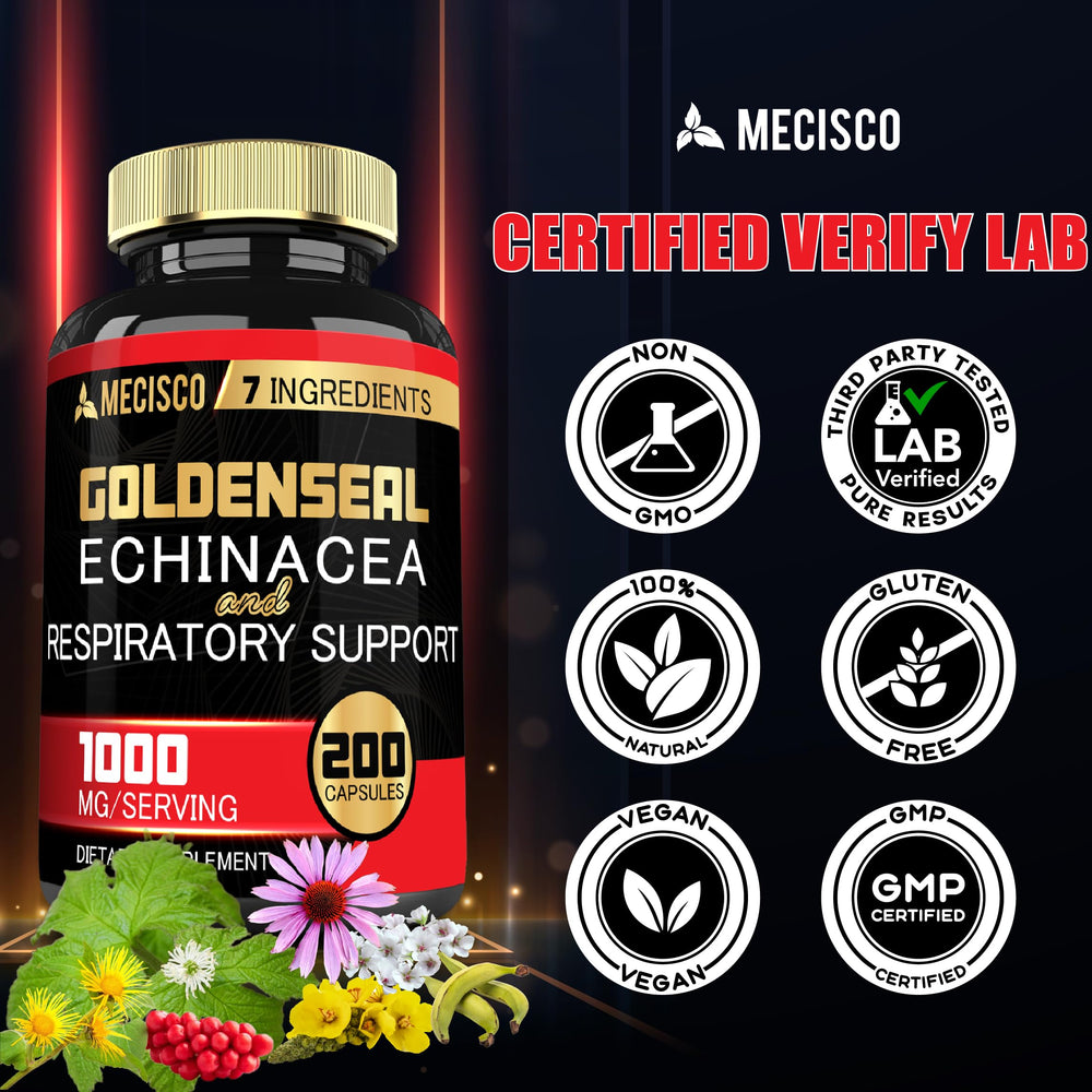 Quality and safety label showing cGMP ISO FDA compliance