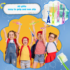 Displayed size of 14.5 x 3 x 2.2 cm for kids toothbrush
