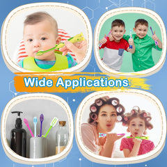 Individually wrapped children's toothbrushes suitable for travel and daycare
