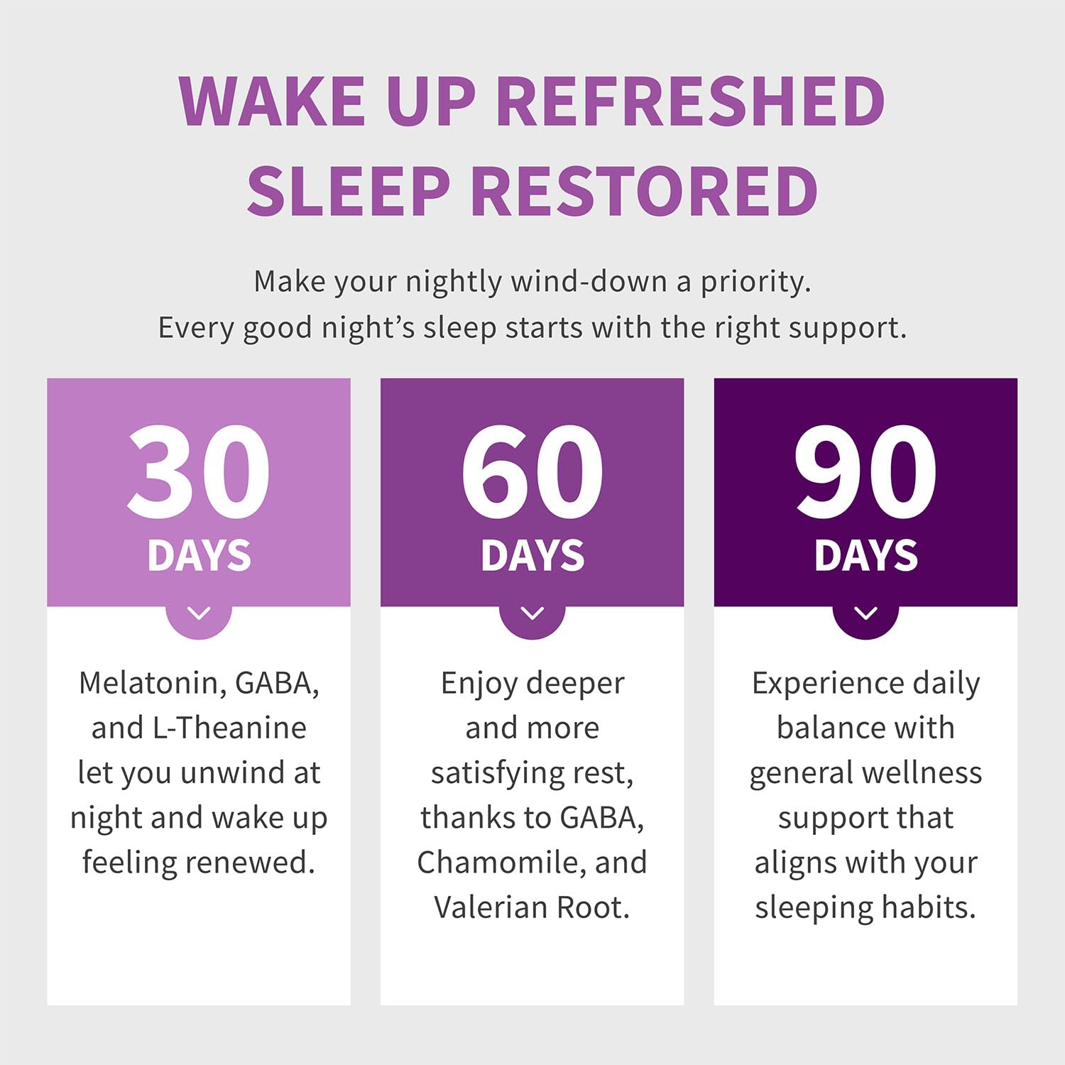 MEDCHOICE chamomile and GABA blend for tranquil nights.