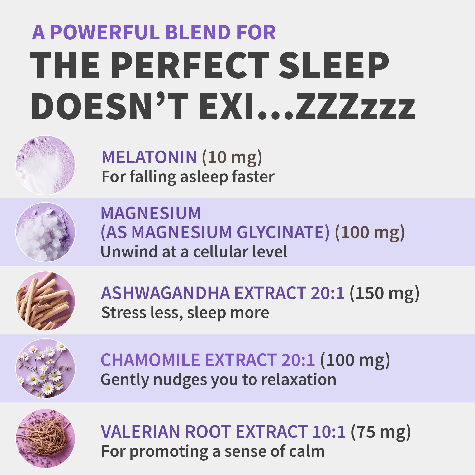 MEDCHOICE ingredients ash­wag­han­da GABA chamomile blend for calm evenings